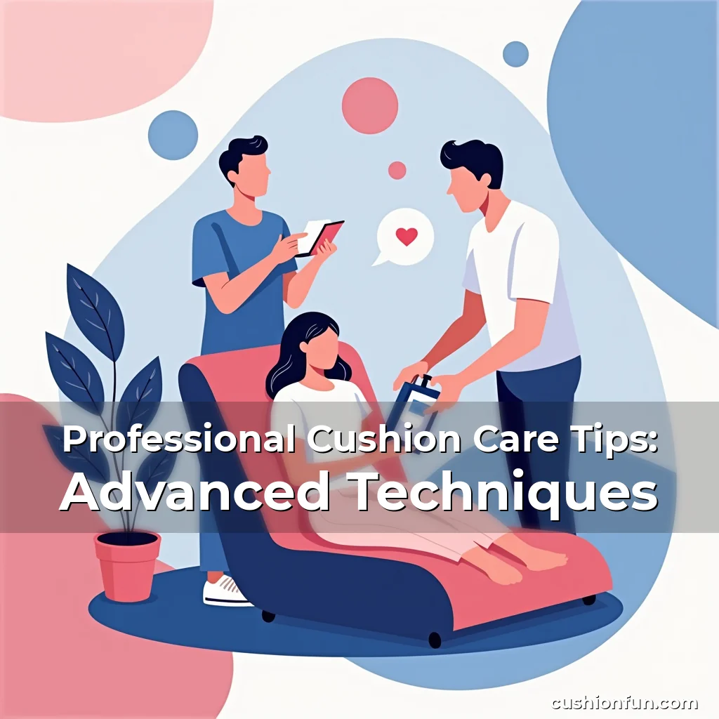 Artistic representation for Professional Cushion Care Tips: Advanced Techniques