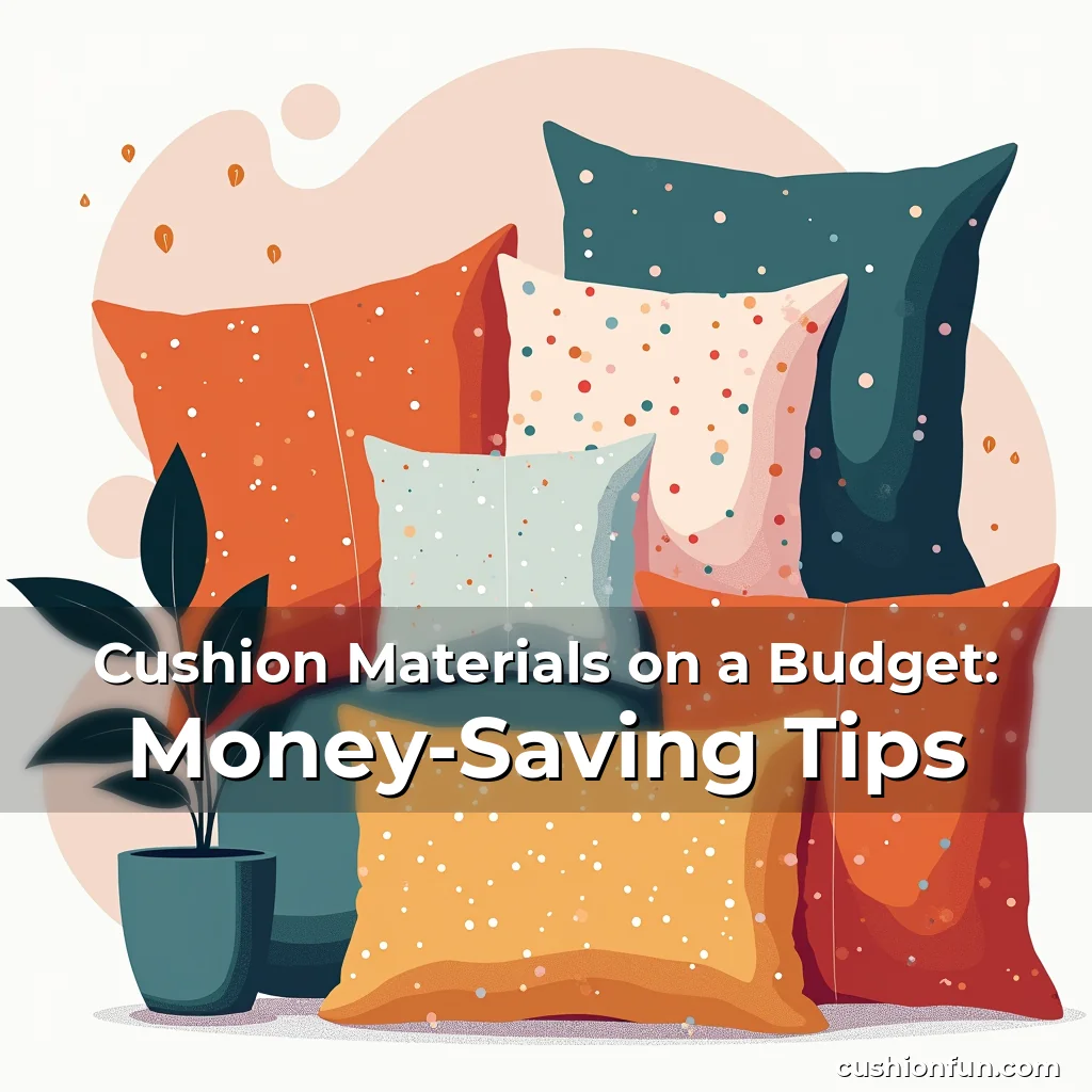 Artistic representation for Cushion Materials on a Budget: Money-Saving Tips