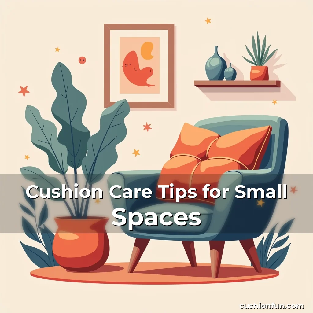 Artistic representation for Cushion Care Tips for Small Spaces