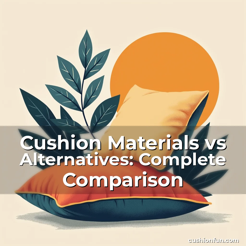 Artistic representation for Cushion Materials vs Alternatives: Complete Comparison