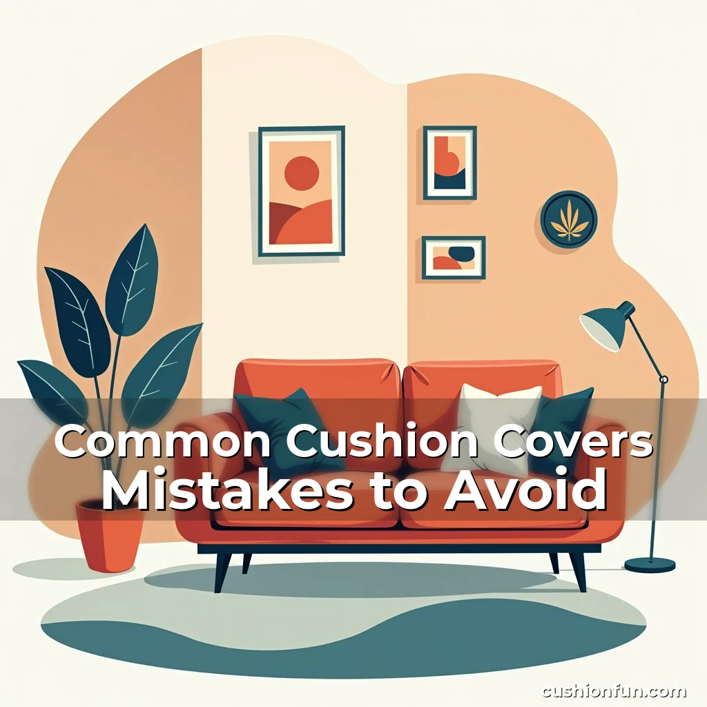 Artistic representation for Common Cushion Covers Mistakes to Avoid