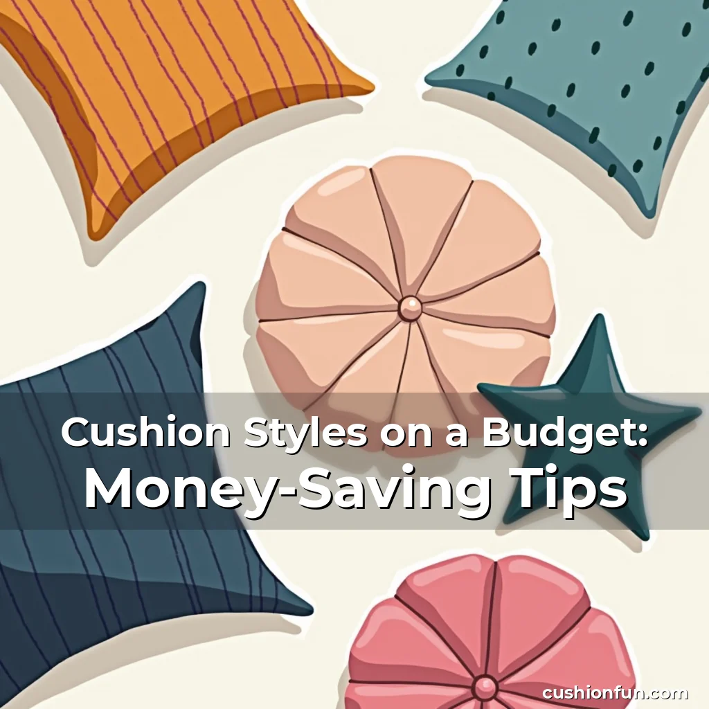 Artistic representation for Cushion Styles on a Budget: Money-Saving Tips