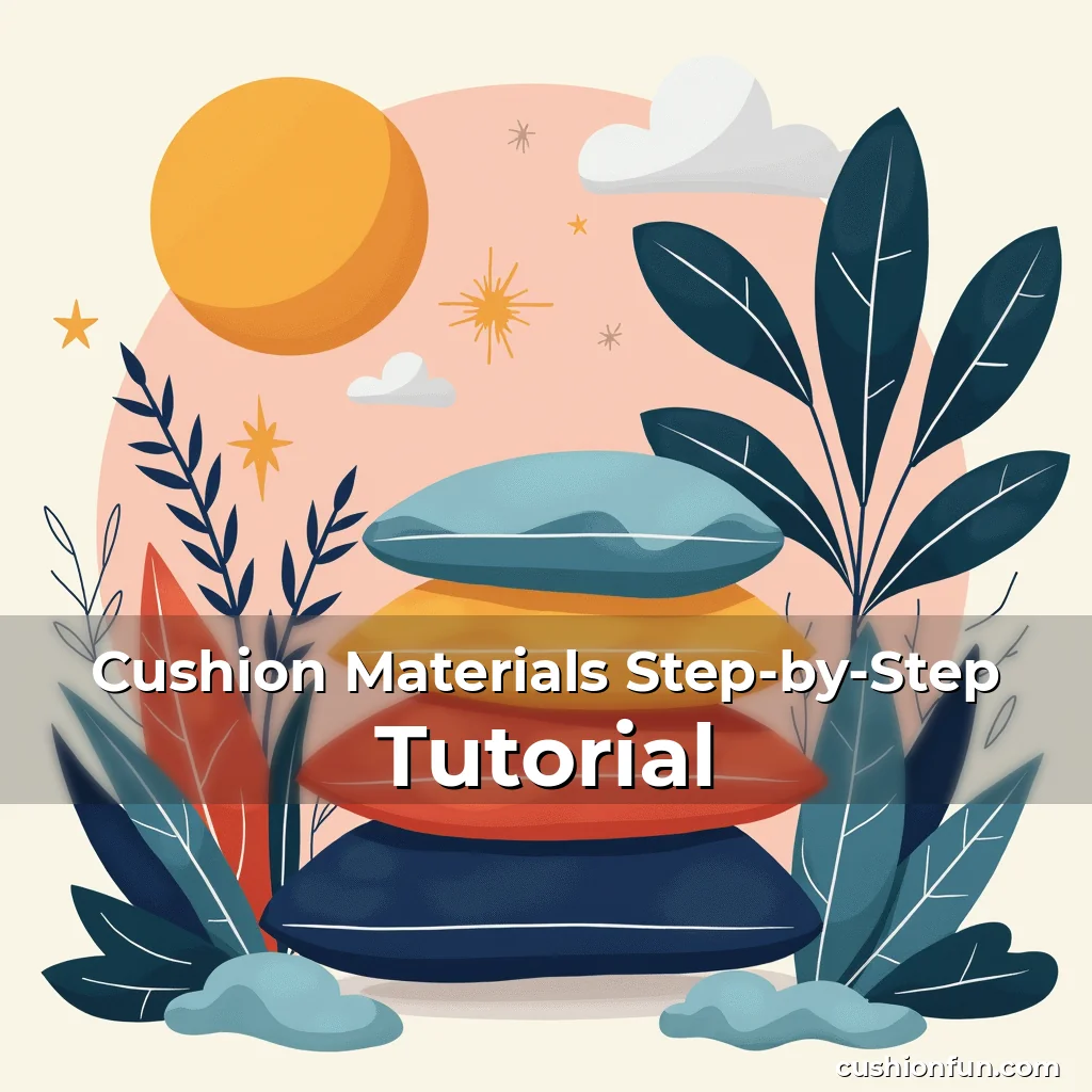 Artistic representation for Cushion Materials Step-by-Step Tutorial