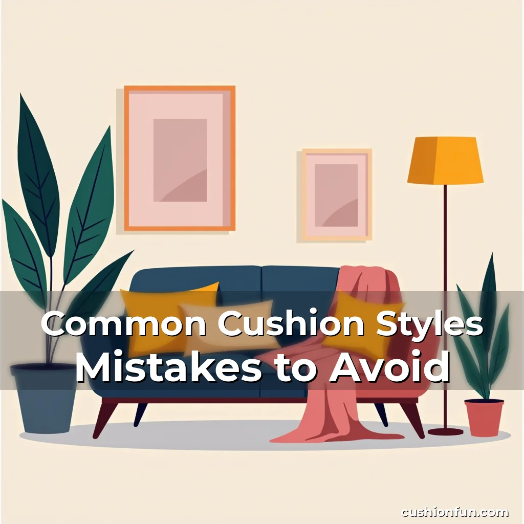 Artistic representation for Common Cushion Styles Mistakes to Avoid